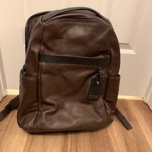 Brown Leather TUMI Backpack